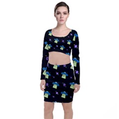 Illustration Cosmos Cosmo Rocket Spaceship Ufo Top And Skirt Sets