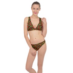 Illustration Xmas Christmas Pattern Classic Banded Bikini Set  by danenraven