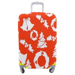 Orange  Card Christmas December Luggage Cover (medium) by artworkshop