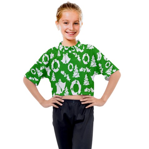 Green Card Christmas December4 Kids Mock Neck Tee by artworkshop