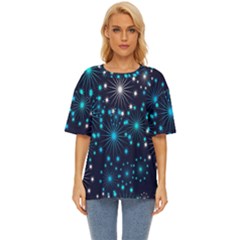 Abstract Pattern Snowflakes Oversized Basic Tee by artworkshop