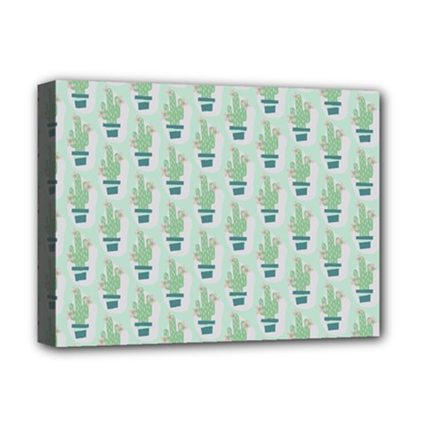 Cuteness Overload Of Cactus!  Deluxe Canvas 16  X 12  (stretched)  by ConteMonfrey