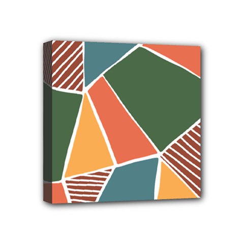 Geometric Colors   Mini Canvas 4  X 4  (stretched) by ConteMonfrey