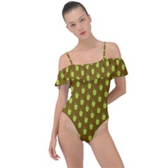 All The Green Apples  Frill Detail One Piece Swimsuit by ConteMonfrey