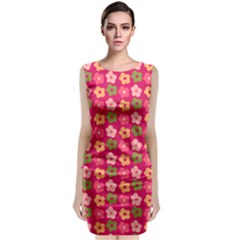 Little Flowers Garden   Classic Sleeveless Midi Dress by ConteMonfrey