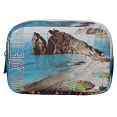 Beach Day At Cinque Terre, Colorful Italy Vintage Make Up Pouch (small) by ConteMonfrey