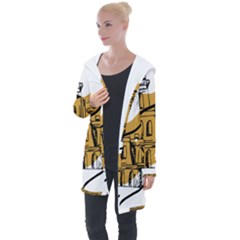 Colosseo Draw Silhouette Longline Hooded Cardigan by ConteMonfrey
