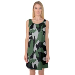 Illustration Camouflage Camo Army Soldier Abstract Pattern Sleeveless Satin Nightdress by danenraven