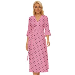 Polka Dot Dots Pattern Dot Midsummer Wrap Dress by danenraven