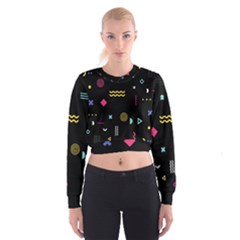 Geometric Art Colorful Shape Cropped Sweatshirt
