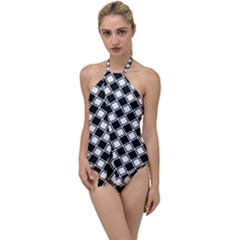 Square Diagonal Pattern Seamless Go With The Flow One Piece Swimsuit
