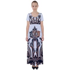 Im Fourth Dimension Colour 70 High Waist Short Sleeve Maxi Dress by imanmulyana