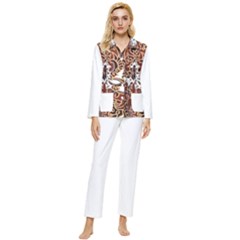 Im Fourth Dimension Colour 72 Womens  Long Sleeve Velvet Pocket Pajamas Set