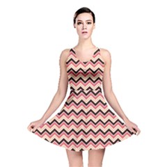 Geometric Pink Waves  Reversible Skater Dress by ConteMonfreyShop