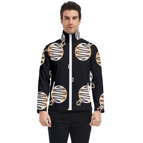 Gold Ornaments Black Men s Bomber Jacket by TetiBright