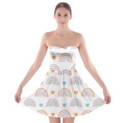 Rainbow Pattern   Strapless Bra Top Dress by ConteMonfreyShop