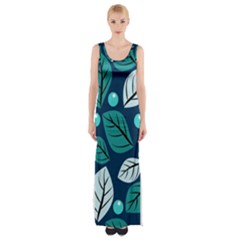 Vibrant Fall Autumn  Thigh Split Maxi Dress by ConteMonfreyShop