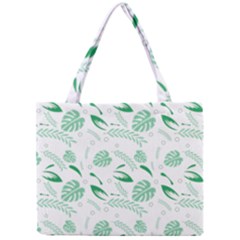 Green Nature Leaves Draw    Mini Tote Bag