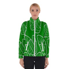 Green Banana Leaves Women s Bomber Jacket