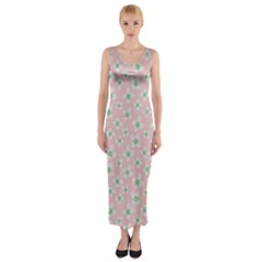 Pink Spring Blossom Fitted Maxi Dress by ConteMonfreyShop