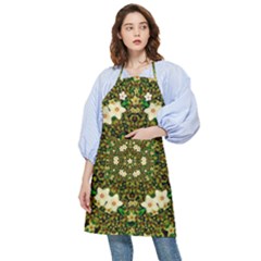 Flower Power And Big Porcelainflowers In Blooming Style Pocket Apron by pepitasart