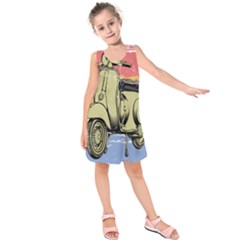 I`m Waiting On My Vespa Kids  Sleeveless Dress by ConteMonfrey