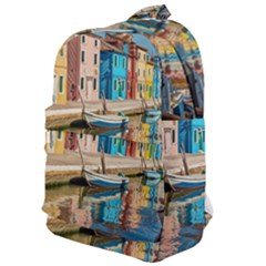 Boats In Venice - Colorful Italy Classic Backpack by ConteMonfrey