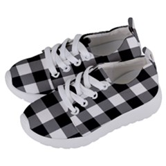 Black And White Plaided  Kids  Lightweight Sports Shoes by ConteMonfrey