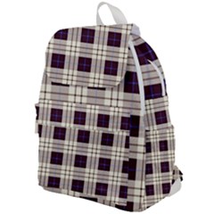 Gray, Purple And Blue Plaids Top Flap Backpack