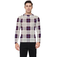 Gray, Purple And Blue Plaids Men s Long Sleeve Rash Guard by ConteMonfrey