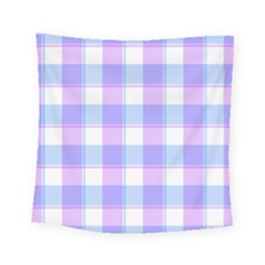 Cotton Candy Plaids - Blue, Pink, White Square Tapestry (small) by ConteMonfrey