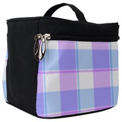 Cotton Candy Plaids - Blue, Pink, White Make Up Travel Bag (big)