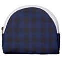 Black and dark blue plaids Horseshoe Style Canvas Pouch View1