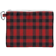 Red And Black Plaids Canvas Cosmetic Bag (xxl) by ConteMonfrey