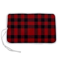 Red And Black Plaids Pen Storage Case (s) by ConteMonfrey