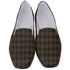 Brown And Black Small Plaids Women s Classic Loafer Heels by ConteMonfrey