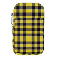 Yellow Plaids Straight Waist Pouch (small) by ConteMonfrey