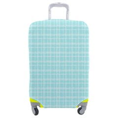 Turquoise Small Plaids Lines Luggage Cover (medium) by ConteMonfrey