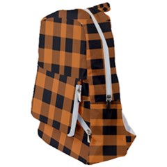 Orange Black Halloween Inspired Plaids Travelers  Backpack by ConteMonfrey