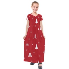 Abstract-cute-christmas Seamless Kids  Short Sleeve Maxi Dress by nateshop