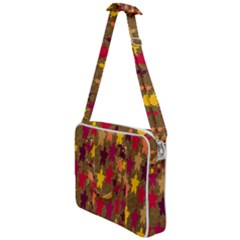 Abstract-flower Gold Cross Body Office Bag by nateshop