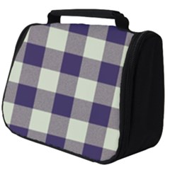 Blue Purple And White Plaids Full Print Travel Pouch (big) by ConteMonfrey