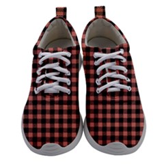 Straight Black Pink Small Plaids  Athletic Shoes by ConteMonfrey