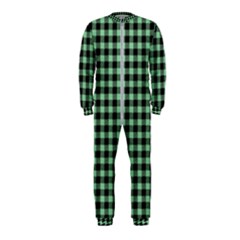 Straight Green Black Small Plaids   Onepiece Jumpsuit (kids) by ConteMonfrey