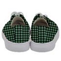 Straight Green Black Small Plaids   Kids  Low Top Canvas Sneakers View4
