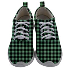 Straight Green Black Small Plaids   Mens Athletic Shoes by ConteMonfrey