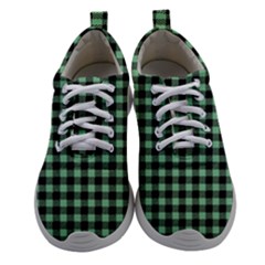 Straight Green Black Small Plaids   Athletic Shoes by ConteMonfrey