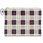 Purple, blue and white plaids Canvas Cosmetic Bag (XXL)