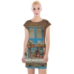 Beautiful Venice Window Cap Sleeve Bodycon Dress by ConteMonfrey