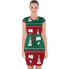 Christmas-04 Capsleeve Drawstring Dress  by nateshop